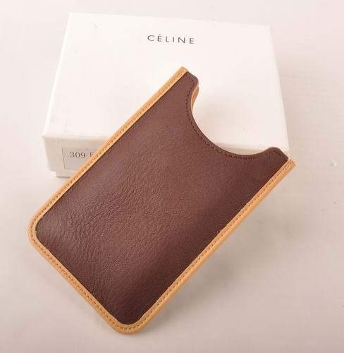 Celine Iphone Case - Celine 309 White Red Original Leather - Click Image to Close